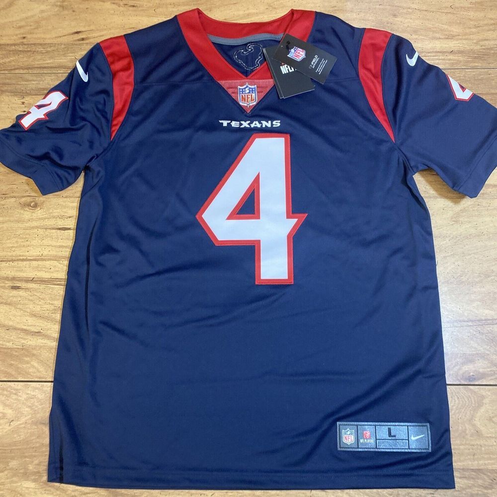 Nike L On Field Deshaun Watson #4 Houston Texans Jersey NFL Football NWT$150